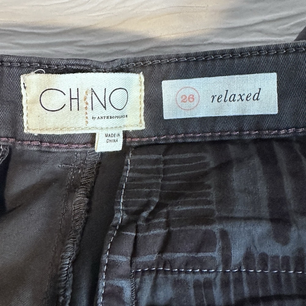 NWT‎ Chino By Anthropologie Gray Pants Women's Size 26 - Picture 7 of 9